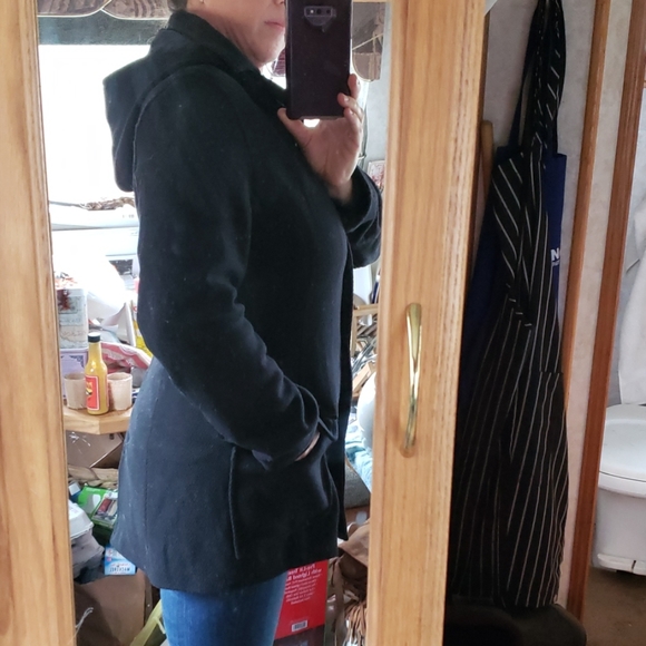 Black Gap Wool Blend Peacoat - Picture 7 of 8